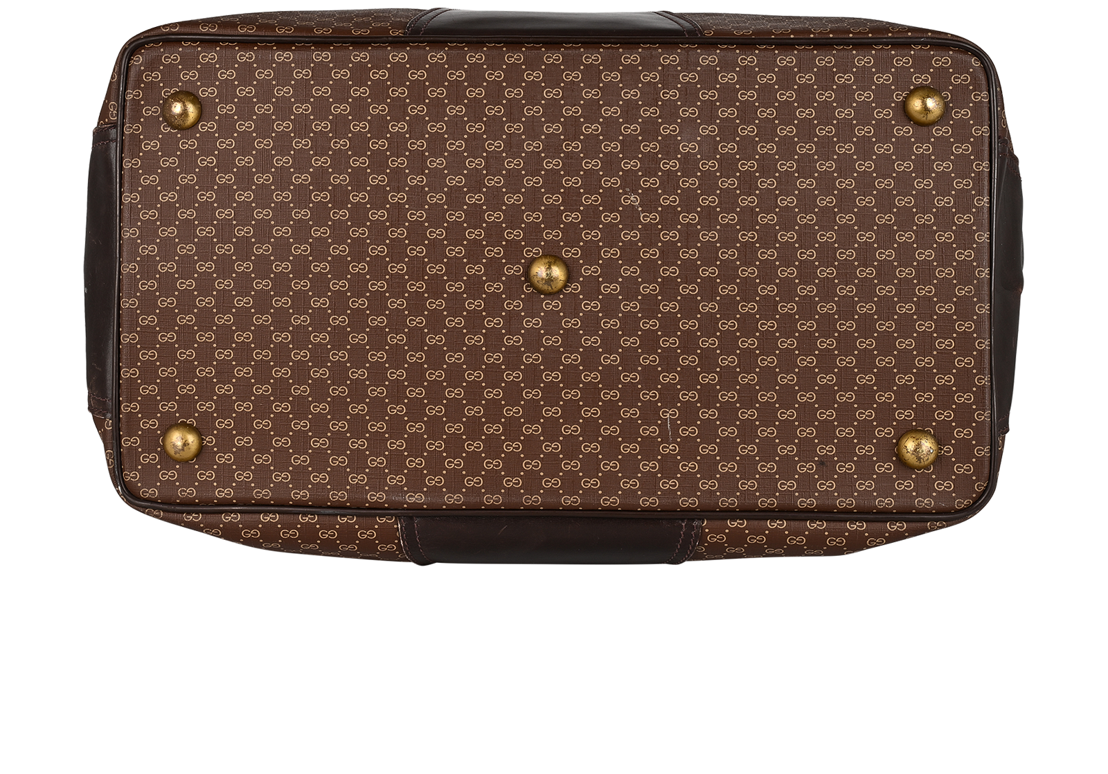 Vintage GG Weekender, &pound;395, Handbags, Brown, Canvas/Leather, Top view